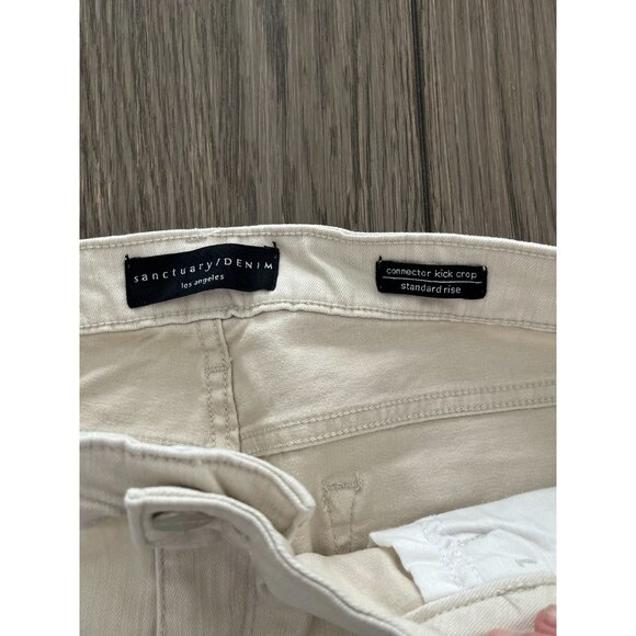 NWT Sanctuary Denim Womens Connector Kick Crop Pants In Moonstone Size 34 Standa - Picture 5 of 9
